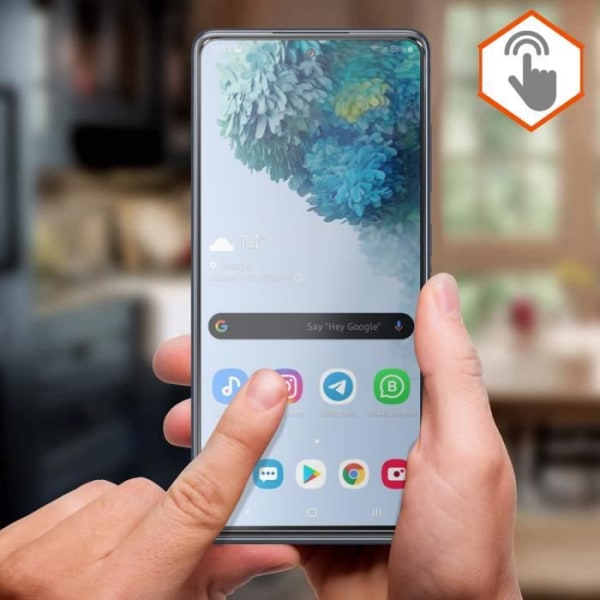 Skyddfilm - AVIZAR - Galaxy S20 FE - Härdat glas 9H - Scratchresistent - 2 stycken Vit