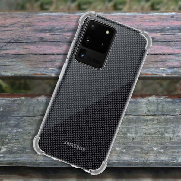 Coque - Akashi - Galaxy S20 Ultra - Fleksibel - Stødabsorberende - Transparent Hvid Klar vit