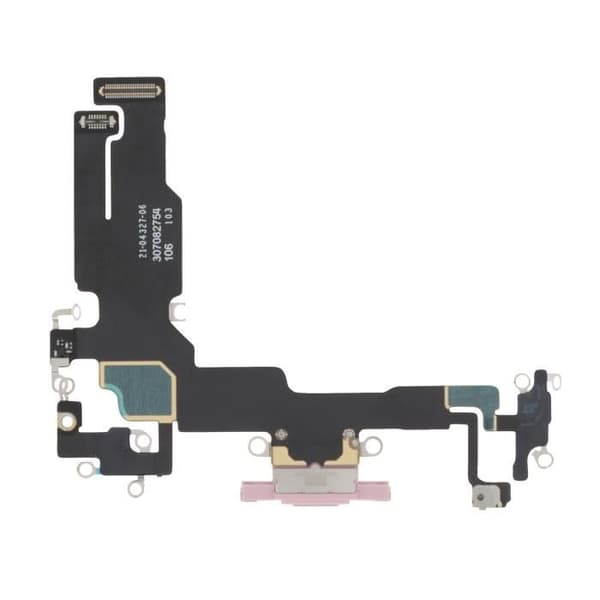 Laderconnector AVIZAR til Apple iPhone 15 - USB C port + mikrofon i pudderrosa Rosa