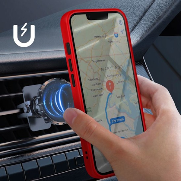 Coque til iPhone 16e Magnetisk Ring Rød Röd