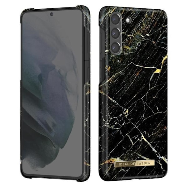 Taske til Samsung S21 Plus Marbled Luxury Ultra tynd Port Laurent Marble iDeal of Sweden Sort / Guld