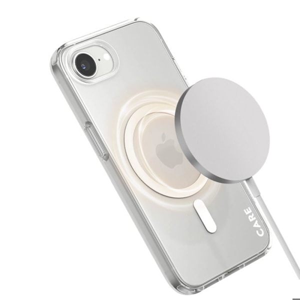 Stöttålig Coque för iPhone 16e Anti-fall 3.6m Urban Combat Panzer Glass Transparent Vit
