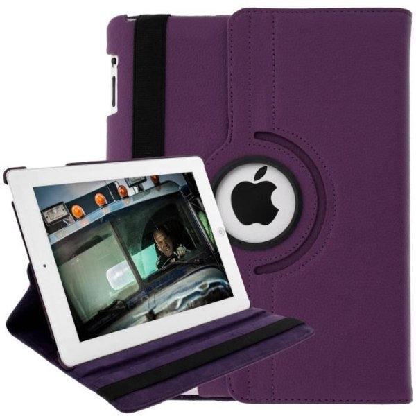 Lilla cover til iPad 2, 3, 4 og Retina - Video support funktion