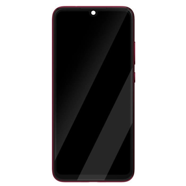Skærm til Xiaomi Redmi Note 7 LCD + Touch Glass + Originalt Xiaomi Red Chassis Röd