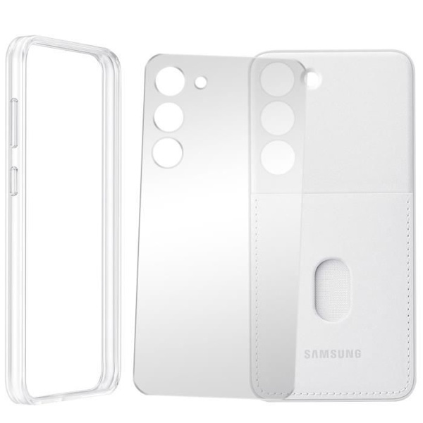 Etui til Galaxy S23 Plus Udskiftelig bagside Kortholder Original hvid