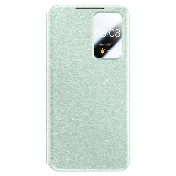 Galaxy A37:n kotelo Smart View -ikkunalla ja korttipaikalla, vihreä Grön