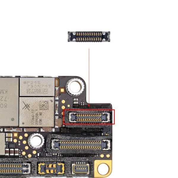 Kotipainike FPC-liitin iPhone SE 2020, 8 Plus ja 8 Black - AVIZAR - Laadukas varaosa Svart