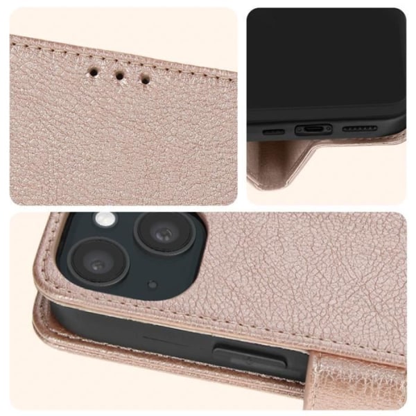 Skal till iPhone 15 - AVIZAR - Chesterfield - Stativfunktion - Rosa Rosa