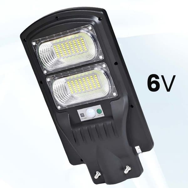 Udendørs lampe - AVIZAR - 100W - Integreret solpanel - Skumringssensor - Bevægelsessensor Svart