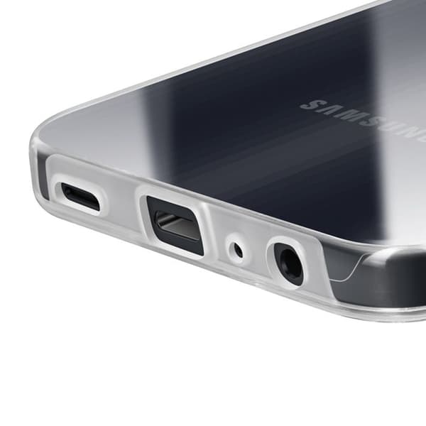 Heltäckande skydd för Galaxy A07 360° i transparent silikon Vit