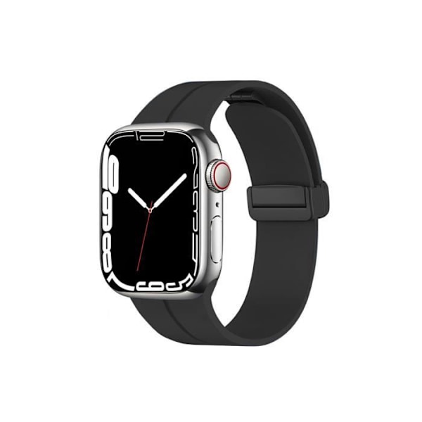 Rem til Apple Watch 38/40/41 mm sportssilikone med magnetlukning Eko Black Svart