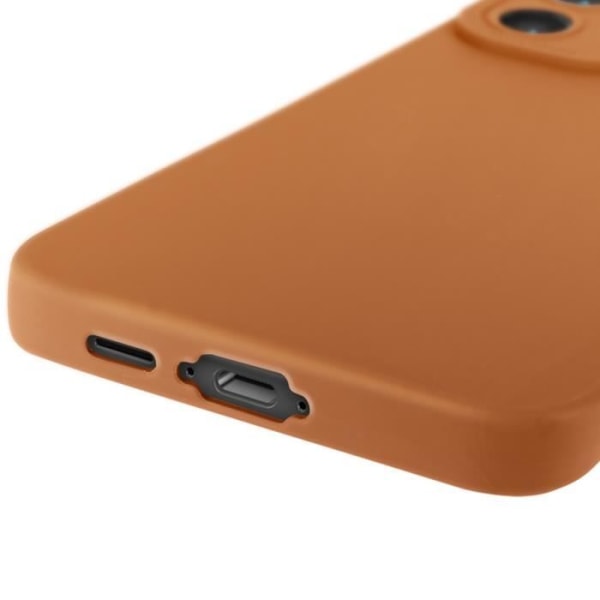 Coque för Samsung Galaxy S24 FE Silikon Matt Kamera Blockerad Brun kastanj