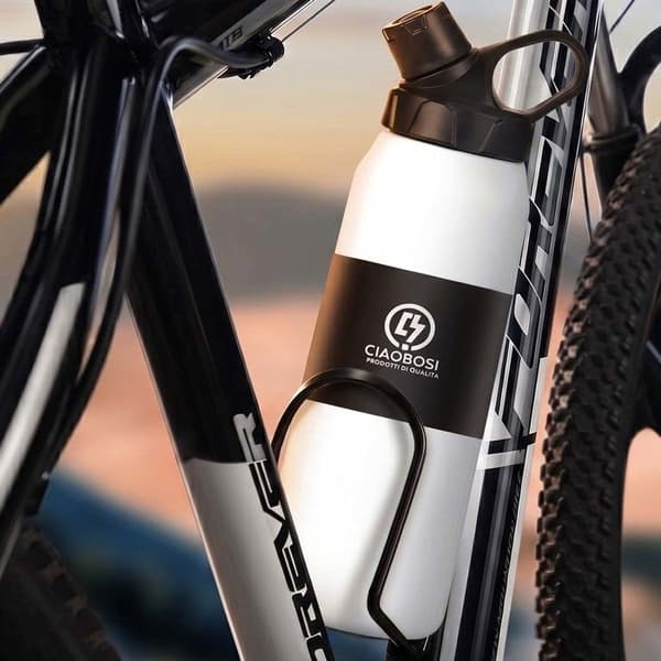 Sporttermometer 950 ml i Rostfritt Stål Modern Design Vit Vit Vit