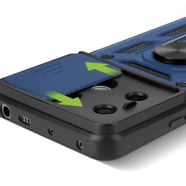 Hårdt cover - Mayaxess - Xiaomi Redmi Note 13 Pro 5G - Mørkeblå - MIL-STD-810G certificeret - Stødabsorberende Blå