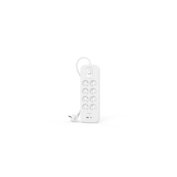 Sähkönsuojalaite - Belkin - Malli 8 Pistorasiaa - 1 USB-C - 1 USB-A - Väri Valkoinen