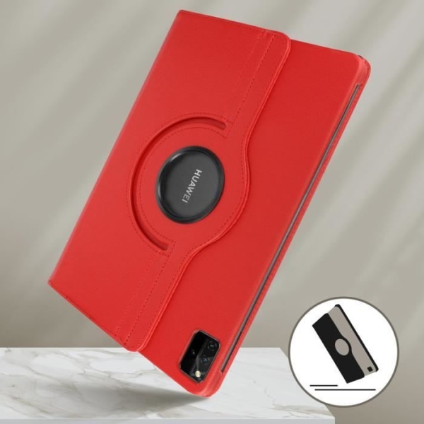 Huawei MatePad Pro 12.6 Cover Flip 360° roterande stativ Röd