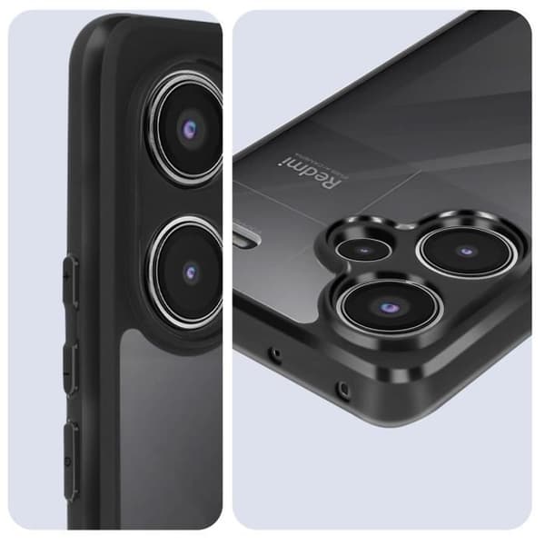 Coque - ADVARSEL - Xiaomi Redmi Note 13 Pro Plus - Semi-stiv - Stødabsorberende - Elegant Design Svart