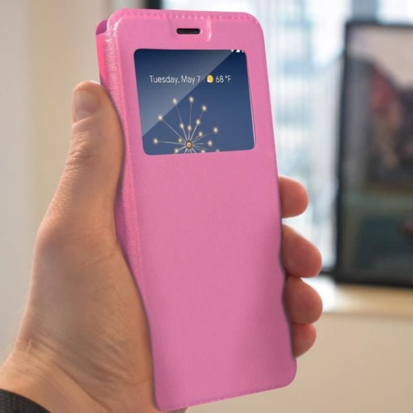 Housse - AVIZAR - Google Pixel 3A XL - Läpinäkyvä Ikkunapussukka - Videojalusta - Vaaleanpunainen Rosa