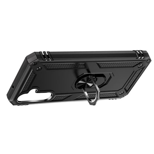 Ring Case yhteensopiva Samsung A14 4G ja 5G Black Ring Case kanssa