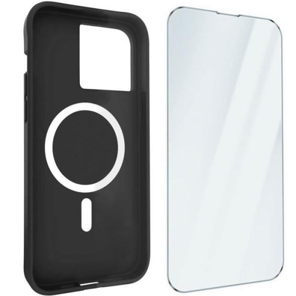 Skyddspaket - Case Mate - iPhone 15 Pro Max - MagSafe-fodral - 9H härdat glas - 3m motståndskraft Svart