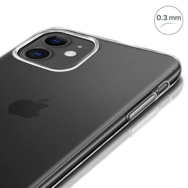 Coque iPhone 11 - AVIZAR - Mjuk - Transparent silikon - Ultra-tunn - Stötdämpning Vit