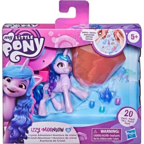 My Little Pony Crystal Adventure - F3542 - Mini Doll 8cm + tilbehør - Izzy Moonbow