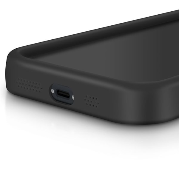 Coque til iPhone 14 Silikone Soft Touch Hævede Kanter Sort Svart