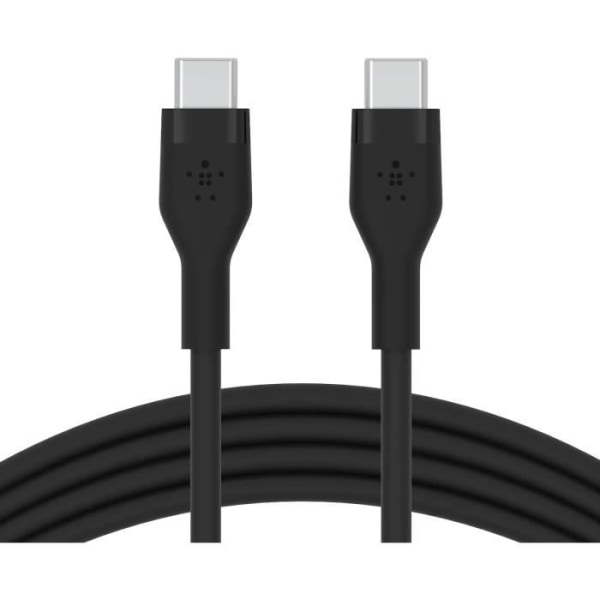 Belkin BoostCharge Flex Silikon USB-C till USB-C-kabel, 1 m, svart