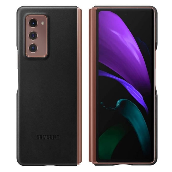 Kuori - Samsung - Galaxy Z Fold 2 - Aidosta Nahasta - Pehmeä Kosketus - Kestävä Suojus Svart