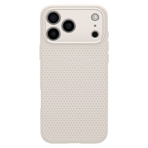 iPhone 17 Pro - SPIGEN - Liquid Air - Vaaleanharmaa - Geometrinen kuvio - Pehmeä silikoni Grå