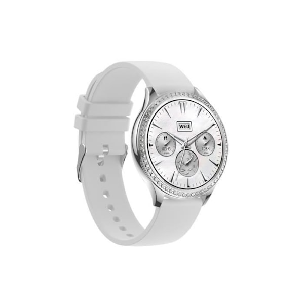 Connected Watch 5.2 med Anti-tyveri og Eko White Silikone Armbånd Vit