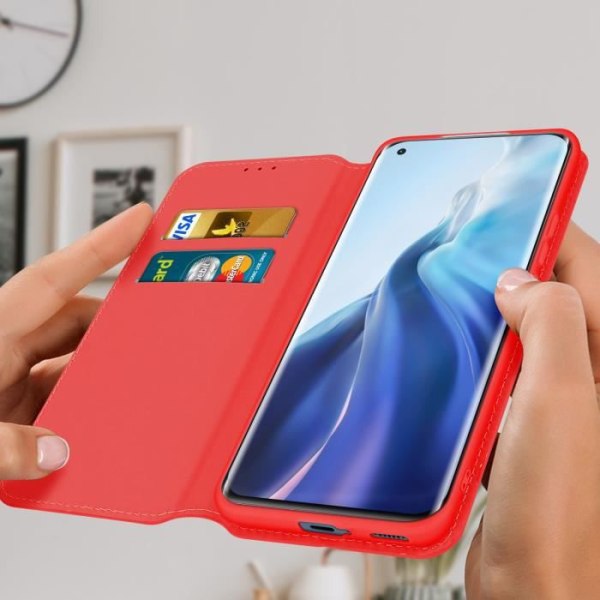 Xiaomi Mi 11 5G Case Folio Lompakkoteline Toiminto Punainen Punainen