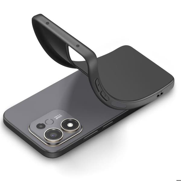 Silicone Cover til Honor 600 Smart med Hævede Kanter Mayaxess Sort Svart