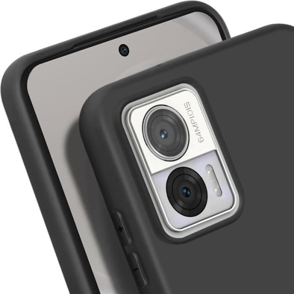 Fodral till Motorola Edge 30 Neo Silikon Matt Finish Soft Touch Black Svart