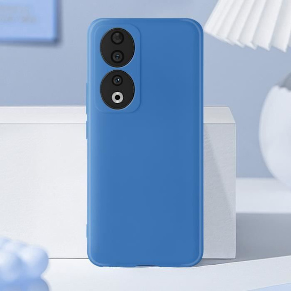 Fodral för Honor 90 - AVIZAR - Fast Cover - Halvstyv - Soft-touch - Blå Blå