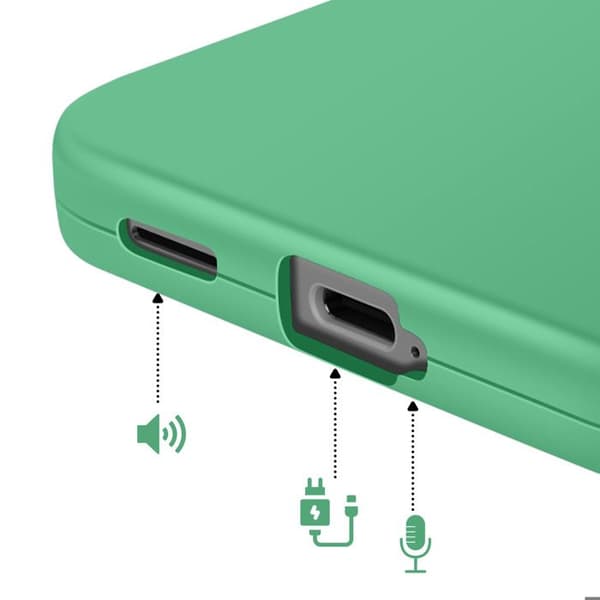 Silicone Cover til Galaxy S25 FE med Forstærkning til Kamerablok Grøn Grön