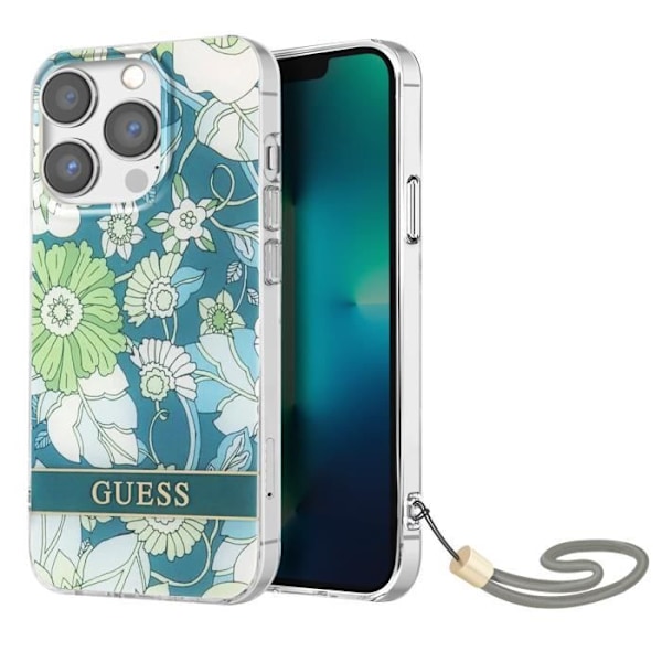 Coque för iPhone 13 Pro med Dragrem Design Blommigt Delikat Guess Flerfärgad Flerfärgad