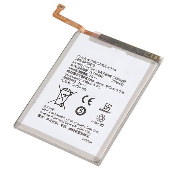 Internbatteri 5000mAh Kompatibel med Samsung Galaxy A37 5G Sølv Grå