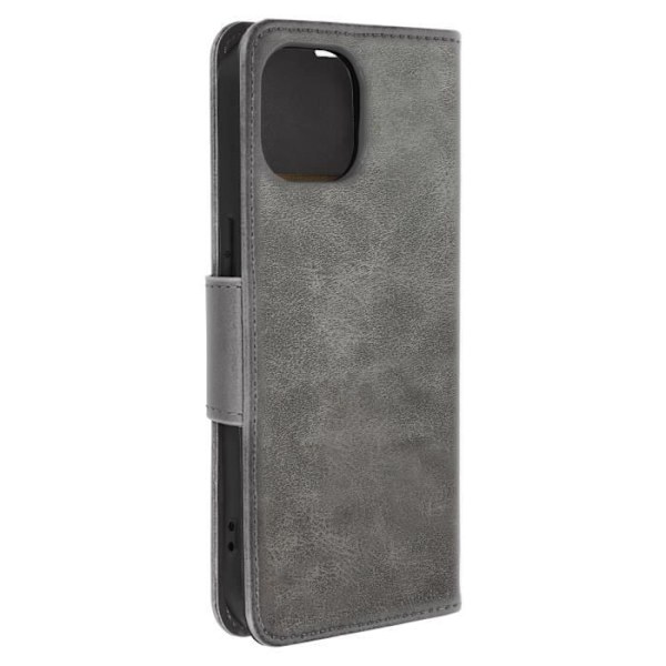 Fodral till iPhone 15 - AVIZAR - Flip Wallet Video Support Handledsrem Grå Grå