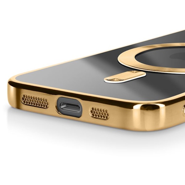 Cover til iPhone 16 med beskyttet kamera i gylden silikone Gul