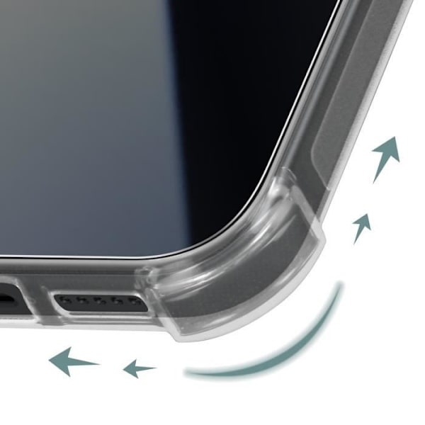 Kotelo iPhone 15 Plus AVIZAR -puhelimelle - Iskunkestävät vahvistetut kulmat + 9H läpinäkyvä karkaistu lasi Transparent