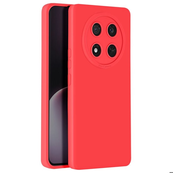 Coque - Honor - Magic 7 Lite - Silikonmaterial - Repellerande - Skyddad Kamerablokk Röd