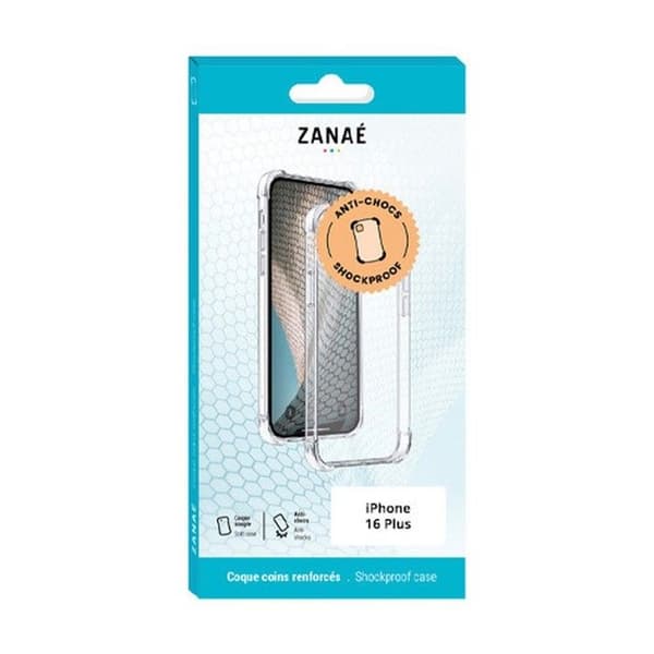 Beskyttelsesskal - ZANAÉ - iPhone 16 Plus - Transparent - Elegant - Fleksibel Transparent
