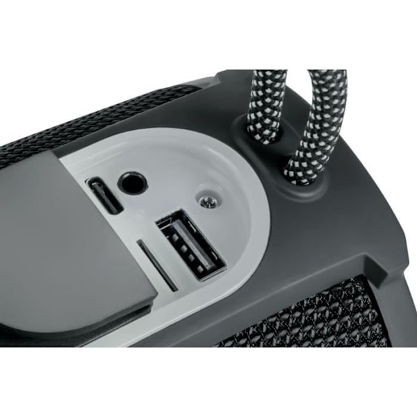 Ljusstark trådlös högtalare - BIGBEN - Mainstream 3 - Bluetooth 5.3, 30W, TWS, USB, Micro-SD, USB-C batteri Svart