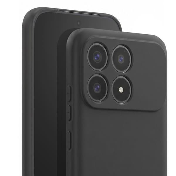 Silicone Cover til Xiaomi Poco F8 Pro med Sort Håndledsrem Svart