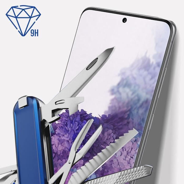 Galaxy S20 Plus hærdet glasfilm skråtstillet hardglas Max Fingerprint 3mk Sort