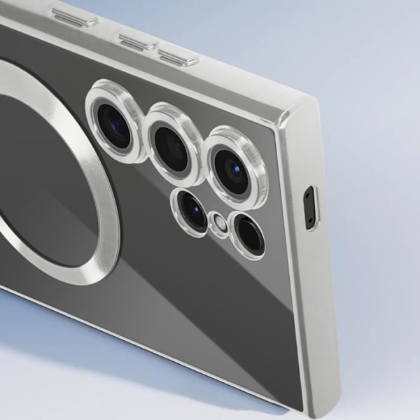 MagSafe Taske til Samsung S24 Ultra i Silver Chrome Contour Silikone Grå