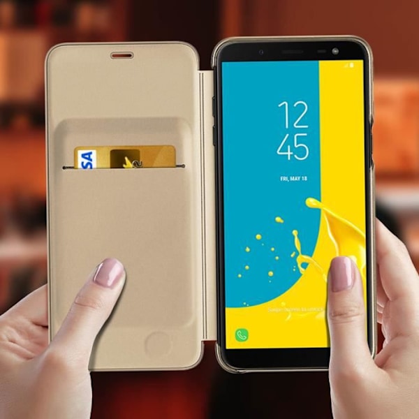 Samsung Pung Cover Samsung Galaxy J6 2018 Originalt stødsikkert etui Guld Guld