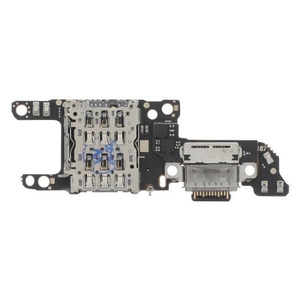 Opladningsstik + mikrofon til Honor Magic 4 Pro Black Svart