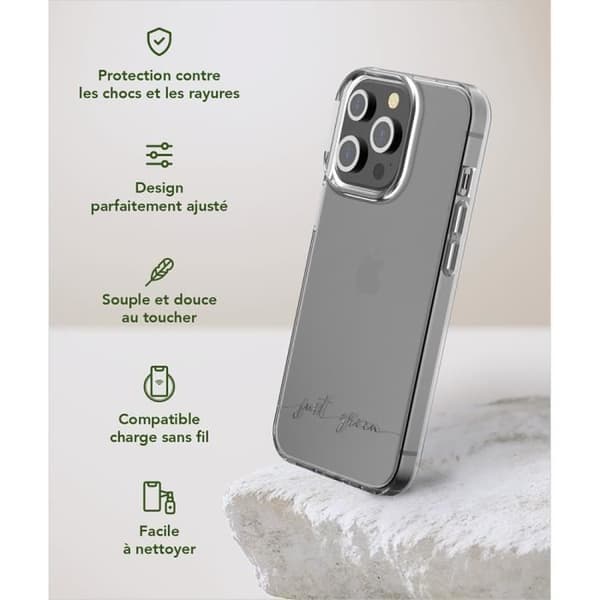 Coque - Just Green - iPhone 13 Pro - Genanvendelig - Transparent - Fleksibel Transparent